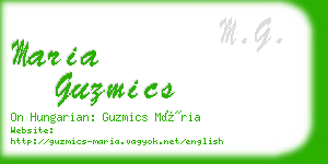 maria guzmics business card